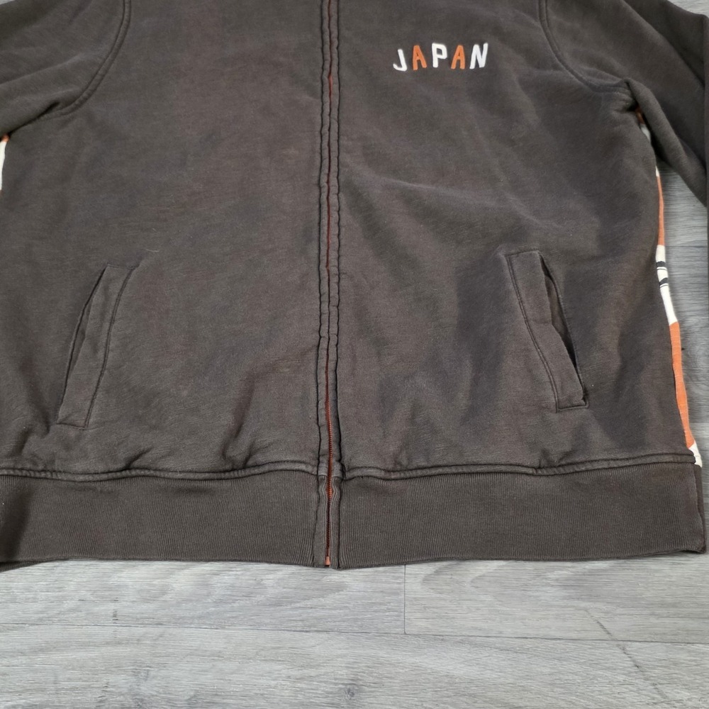 Vintage Lucky Brand Japan Asia Full Zip Brown Jacket Cotton‎ Distressed Men's XL - Picture 3 of 7